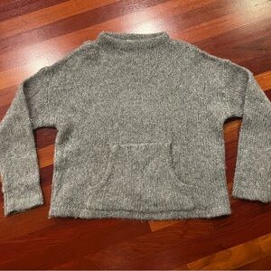 Demylee Gray Women's Mock Neck Wool/Alpaca blend Sweater